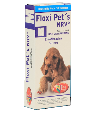 Floxi Pets NRV M 30 Tabletas ( Enrofloxacina 50 mg )